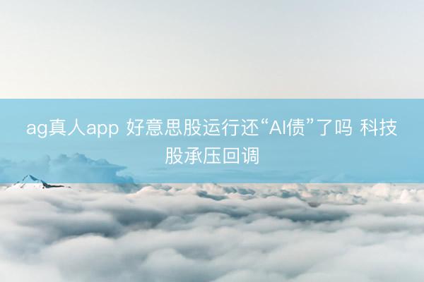 ag真人app 好意思股运行还“AI债”了吗 科技股承压回调